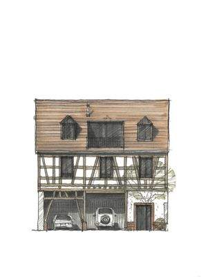 mit imposanter Scheune