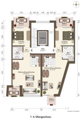 1. - 4. Obergeschoss
