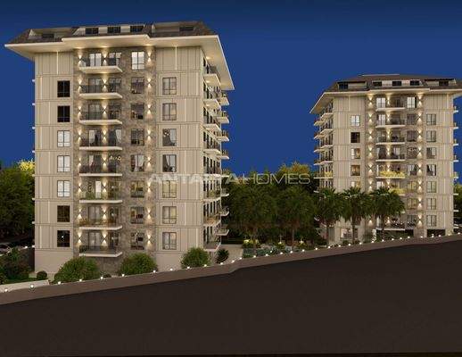 Flats with Rich On-Site Amenities in Alanya Center