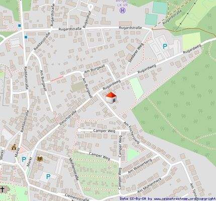 Lage in Bergen auf Rügen 