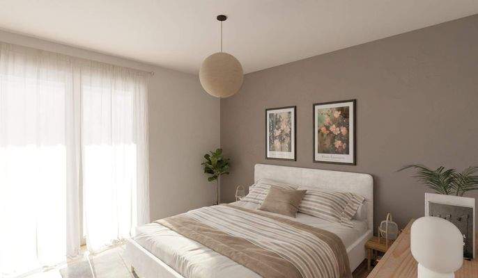 Helles und komfortables Schlafzimmer