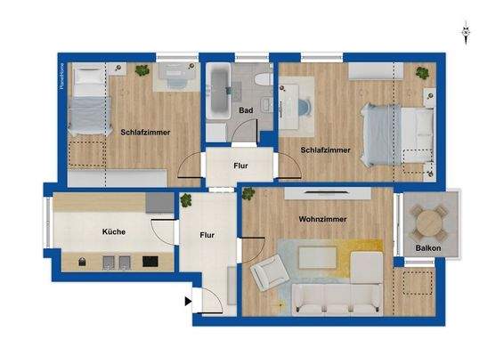 Grundriss Dachgeschosswohnung