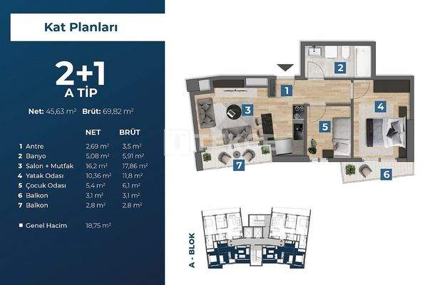 Panoramic Views Apartments in a Complex with a Pool in İzmir