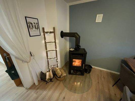 Schwedenofen im Wohnzimmer