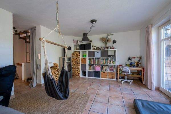 Wohnzimmer mit Kaminofen