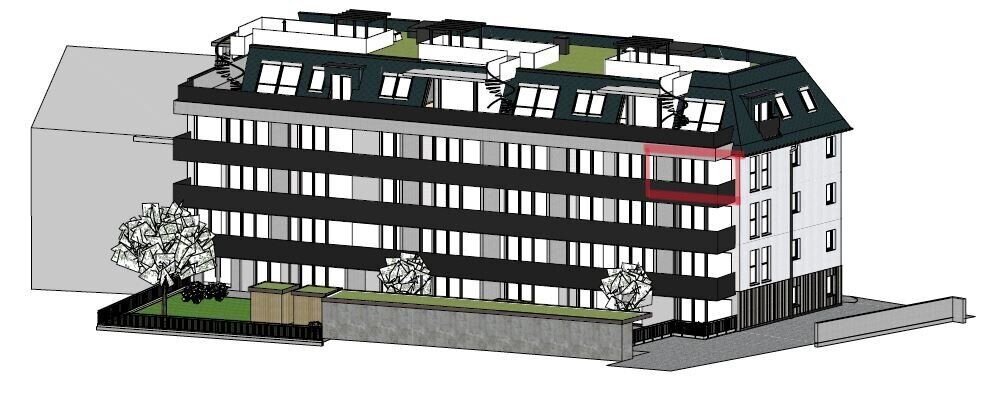 Visualisierte Lage 3.OG Top 9B, Wohnbauprojekt Pro20+ Kufstein