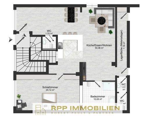 Perspektivisch Grundriss EG