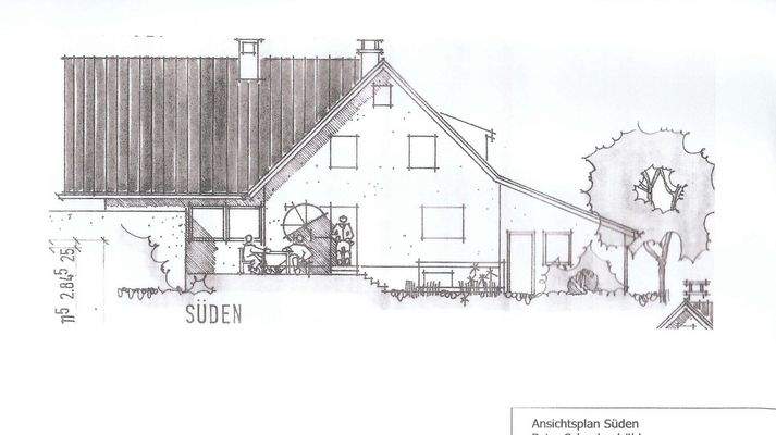 Baukörper Ansicht Süden