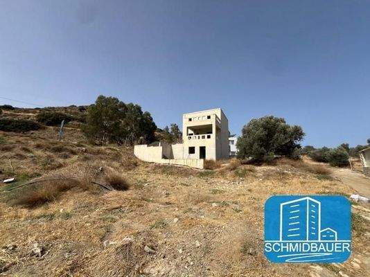 Kreta, Pitsidia: Rohbau - Unfertiges Haus in herrlicher Lage zu verkaufen