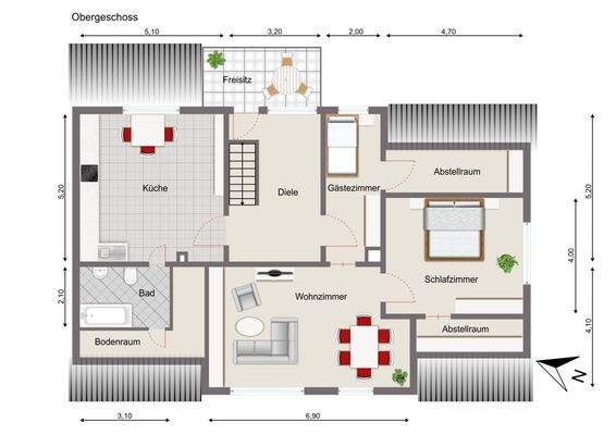 Grundriss Obergeschoss