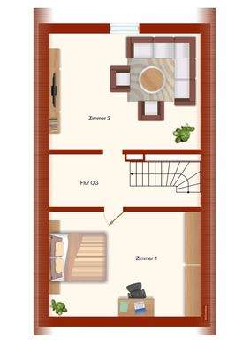 Grundriss Obergeschoss linke hälfte