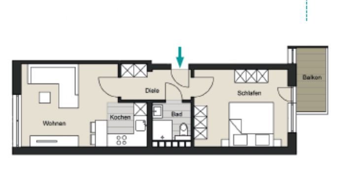 Mein Veedel !!! 2-Zimmer-Wohnung als Kapitalanlage zu verkaufen - Karolingerring 19, WE 14