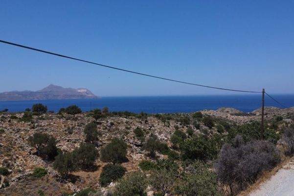 Kreta, Kokkino Chorio: Grundstück mit unvergleichlichem Meerblick zu verkaufen