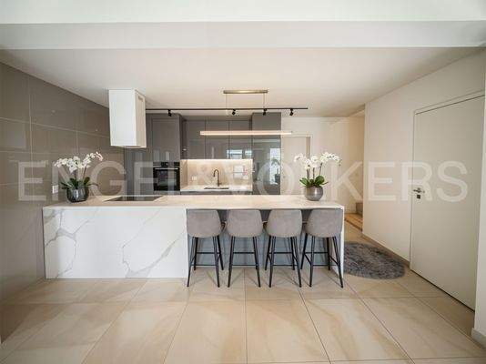 Beispiel-Visualisierung des offenen Küchenbereichs