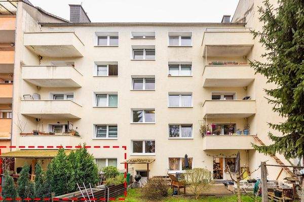 Außenansicht, Gartenseite, Lage der Wohnung