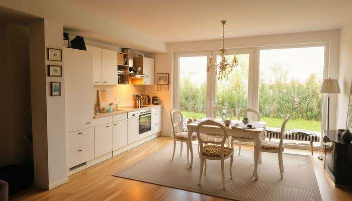 Esszimmer mit Küche