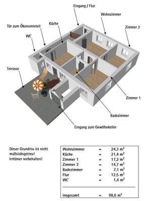 Grundriss und WFL EG