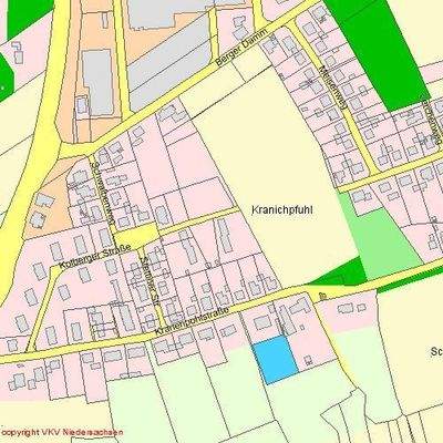 Stadtplan von Kranichpfuhl