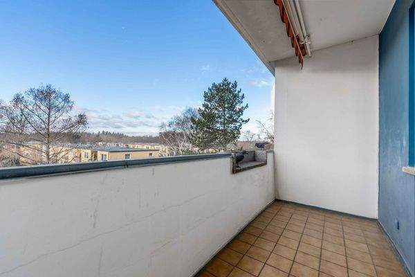 Wohnbalkon mit Blick nach Westen