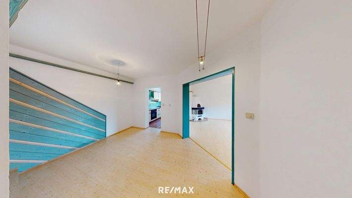 Sicht auf WZ und Küche