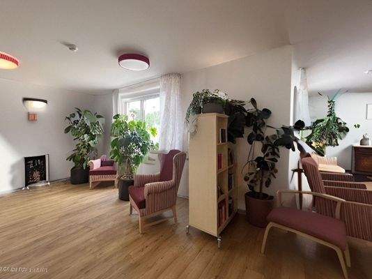 Großzügiger, sehr gepflegter Aufenthaltsbereich mit Wohlfühlatmosphäre