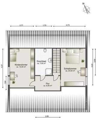 Grundriss Dachgeschoss