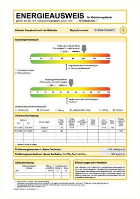 Energieausweis Nichtwohngebäude