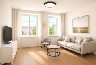 Wohnzimmer 4-Zimmer-Wohnung hofseitig