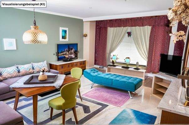 Zimmer 2 Untergeschoss als Einrichtungsbeispiel (von KI erstellt)