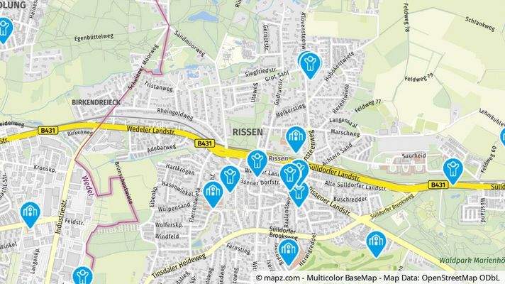 Geolyzer Kartenausschnitt