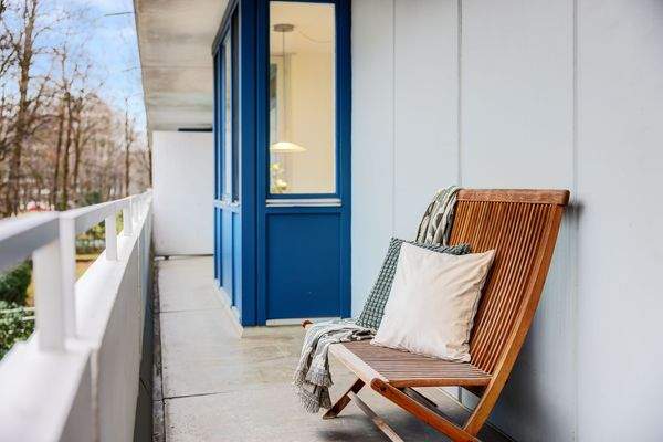 Schattiger Nordbalkon