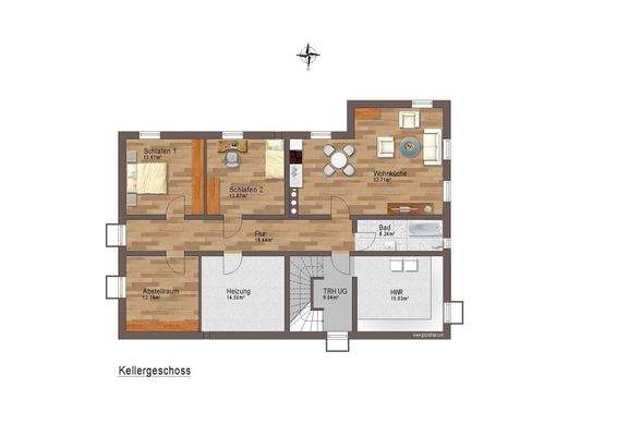 Souterrainwohnung und Keller