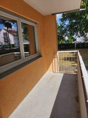 Blick auf Balkon
