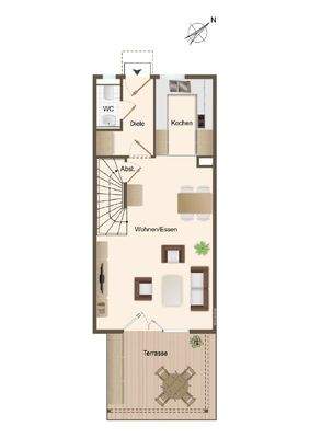 geräumiger Grundriss Erdgeschoss