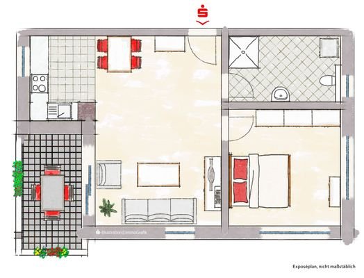 2-Zimmer Wohnung mit West-Balkon