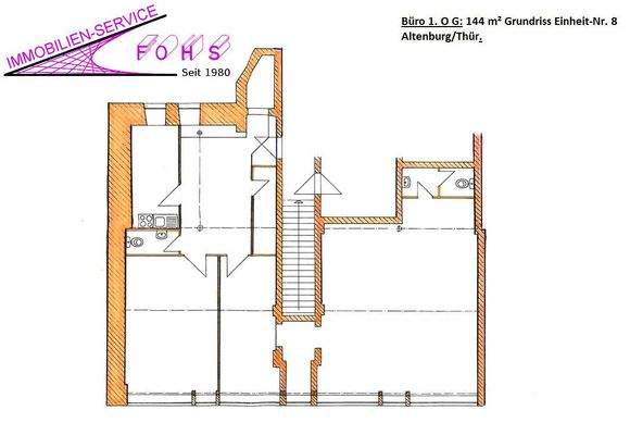 Altenb.-Büro 1. OG 144 m²Grundriss