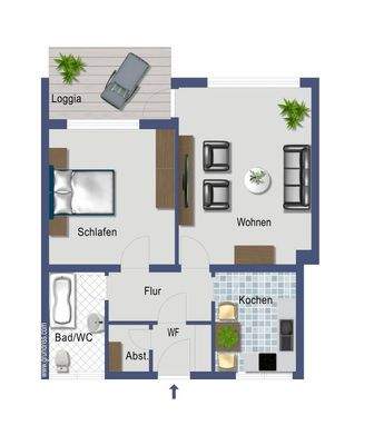 Beispielhafter Grundriss