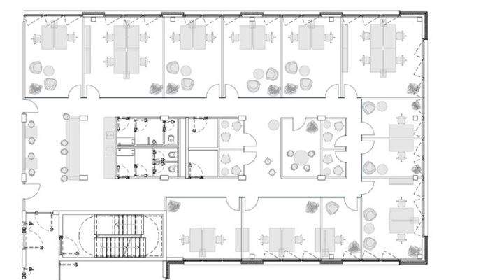 Grundriss Zellenbüro