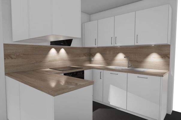 Moderne Küche mit Holzoptik