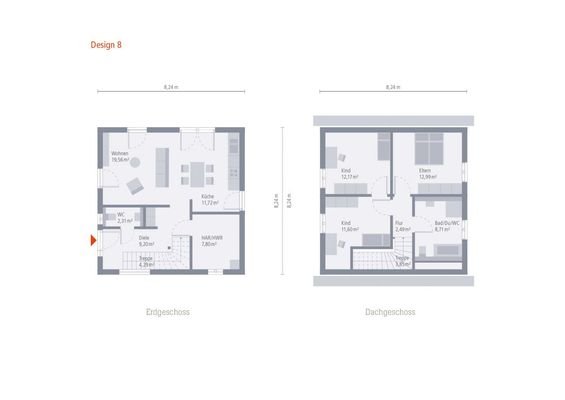 Grundrisse EG und DG