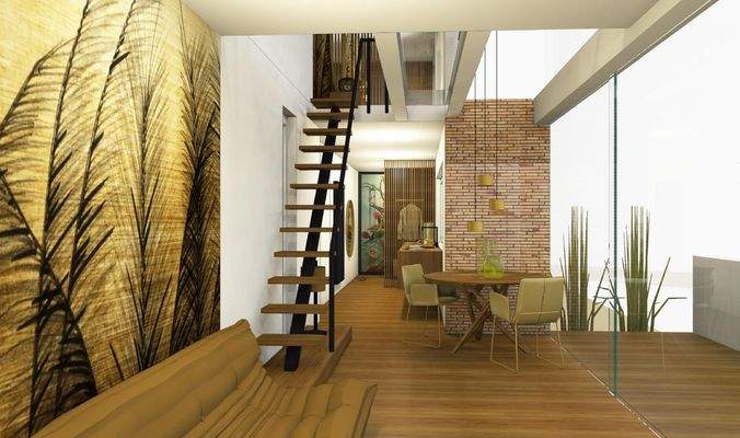 Perspektive Wohnraum Küche