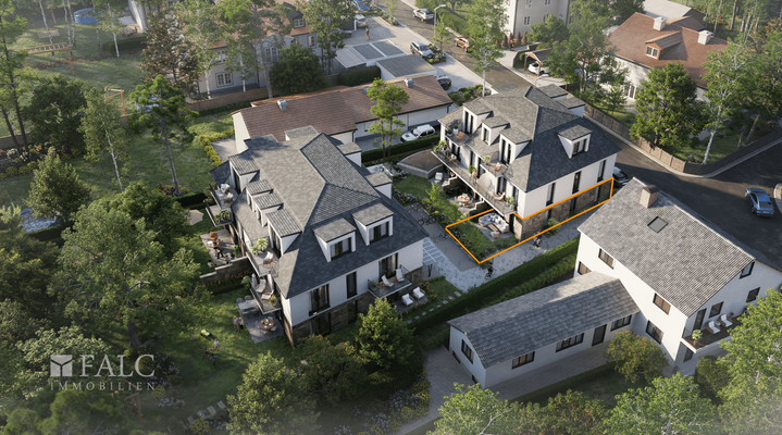 Außenansicht mit Markierung