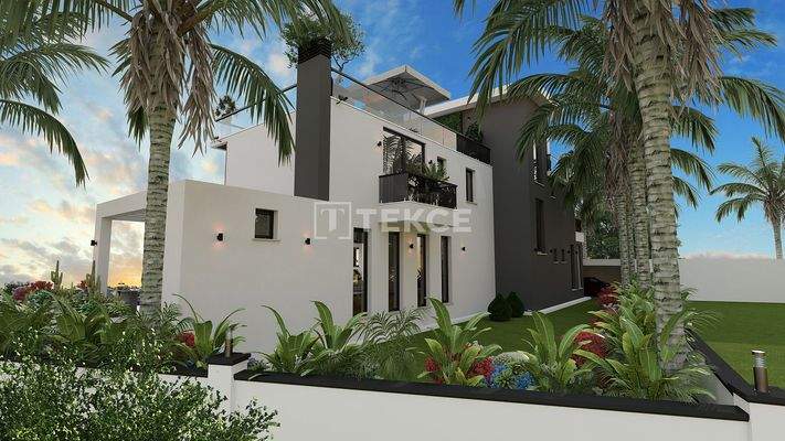 Detached Villa with Sea and Mountain View in Girne Edremit