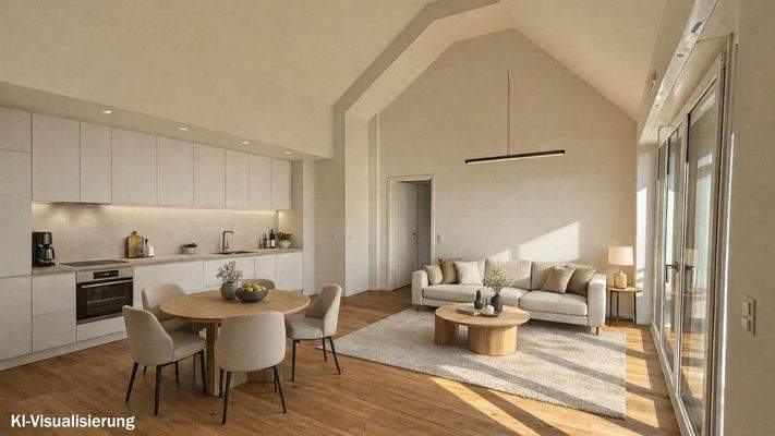 Koch-/Wohn-/Essbereich KI-visualisiert