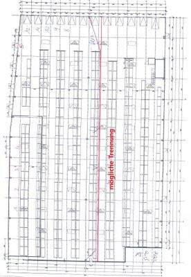 Grundriss Lagerhalle 3700m² hoch