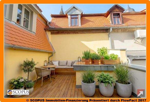 Dachterrasse mit Beispieleinrichtung