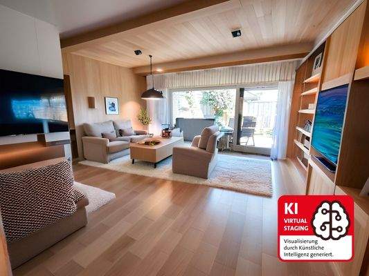 Wohnzimmer KI-generiert