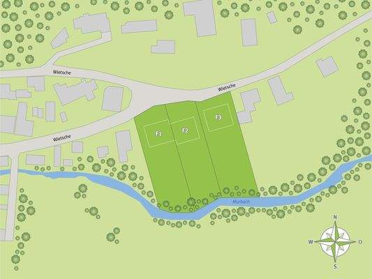 Leichlingen - Wietsche - Lageplan Baugrundstücke