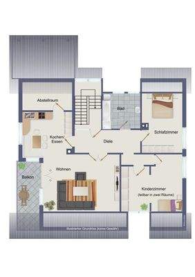 Dachgeschoss (kein Maßstab) 