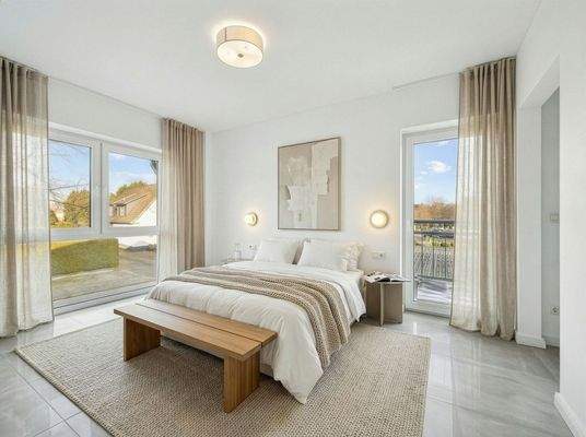 Eltern Schlafzimmer mit angrenzender Ankleide im OG